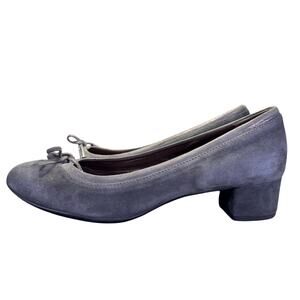 AGL Kristin Gray Suede Leather Platform Block Heel Women’s Size 40 EU/ 10 US